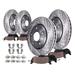 2006-2010 Infiniti M45 Front and Rear Brake Pad and Rotor Kit - Detroit Axle