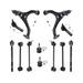 2006-2010 Jeep Commander Front and Rear Control Arm Ball Joint Tie Rod and Sway Bar Link Kit - Detroit Axle