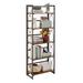 17 Stories Jasiana 62" H x 24" W x 12" D Shelving Unit Wood/Steel in Brown | 62 H x 24 W x 12 D in | Wayfair 5D6FC79B557D46429D838ED02A330047