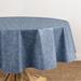 House of Hampton® Floral Scroll Damask Pattern Vinyl Indoor/Outdoor Tablecloth Plastic/Vinyl in Blue | 84 W x 60 D in | Wayfair