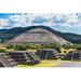 Latitude Run® Pyramid of the Sun - Wrapped Canvas Photograph Canvas in Blue/Gray/Green | 8 H x 12 W x 1.25 D in | Wayfair