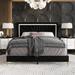 Mercer41 Soufian Low Profile Standard Bed Upholstered/Velvet, Metal in Black | 47.6753 H x 43.5382 W x 80.5753 D in | Wayfair