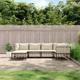 vidaXL 6-tlg. Garten-Lounge-Set mit Kissen Anthrazit Poly Rattan