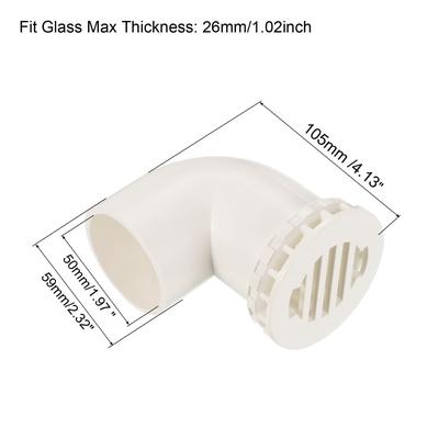 32mm PVC Elbow Water Tank Pipe Connector with Drainage Grid White