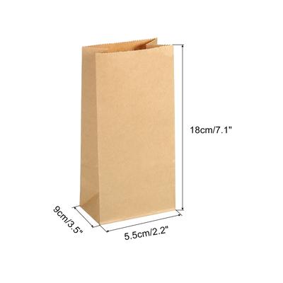 Paper Bags Brown Paper Grocery Bag 1lb 3.5x2.2x7.1 inch 65g, Pack of 50