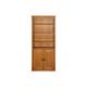 Huntington Oxford Wood Bookcase With Doors, Storage Cabinet, Office Shelves, Brown - 30w x 72h x 13d