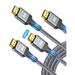 48Gbps 8K HDMI Cable 3.3FT/1M 2-Pack High Speed HDMI Braided Nylon 2.1 Cord-4K120 144Hz 8K60Hz RTX 3090 eARC