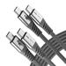 USB C to USB C Cable [ 6.6 ft 2 Pack ] 100W 5A PD QC Type C Fast Charging Cable Nylon Braided Type C Charging