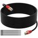 Cat 6E Cat 7 Ethernet Cable 40 FT Outdoor&Indoor 10Gbps Heavy-Duty Shielded Internet Cable POE SFTP UV