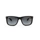 Ray-Ban Unisex Sunglasses Justin 4165 622/T3 Black Rubber Grey Gradient Polarized - One Size