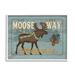 Stupell Moose Way Wildlife Trail Rustic Animals & Insects Painting White Framed Art Print Wall Art