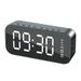 TureClos Digital Alarm Clock Large Mirrored LED Clock Desk Alarm Clock