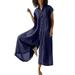 Women s Jumpsuits Rompers & Overalls Solid Colour Casual Short Sleeve Mid Length Cotton Linen Shirt Jumpers for Women