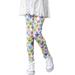 2-11T Girls Footless Skinny Leggings Kids Teen Girls Stretch Leggings Little and Big Girl Soft Printed Pants