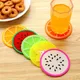 Dessous de verre en Silicone coloré 3 sortes de sous-verre de fruits porte-gobelet de boissons