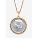 Men's Big & Tall Genuine Half Dollar Pendant Necklace In Yellow Goldtone by PalmBeach Jewelry in 2020