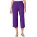 Plus Size Women's 7-Day Denim Capri by Woman Within in Radiant Purple (Size 22 W) Pants
