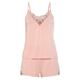 Shorty LASCANA Gr. 40/42, rosa (hellrosa) Damen Homewear-Sets Pyjamas