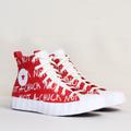 Converse Shoes | Converse Mens Chuck 70 Hi 'Unt1tl3d Red And White Unisex Sneaker Nwt | Color: Red/White | Size: Various