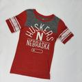 Adidas Tops | Adidas Nebraska Corn Husker Ncaa College Game Day Shirt Throw Back Tee Women's S | Color: Gray/Red | Size: S