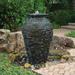 Aquascape Fiberglass Stacked Slate Urn Fountain | 32 H x 20 W x 20 D in | Wayfair 58064