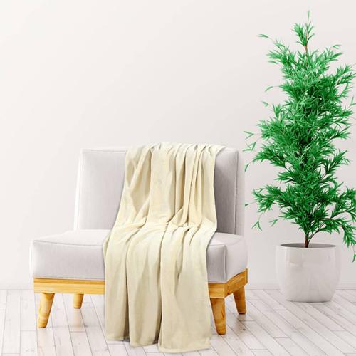 vidaXL Decke Creme 200×240 cm Polyester