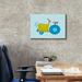 Harriet Bee Red Barrel Studio® 'Blue Tractor' By Viv Eisner, Canvas Wall Art Canvas in Blue/Yellow | 20 H x 24 W x 0.75 D in | Wayfair