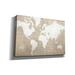 Williston Forge 'Burlap World Map I' By Sue Schlabach, Giclee Canvas Wall Art, 26"X18" Metal | 40 H x 60 W x 1.5 D in | Wayfair