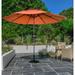 Arlmont & Co. Deland 10' Lighted Market Umbrella, Resin in Orange | 100.125 H x 120 W x 120 D in | Wayfair E183E0586BA84DD6AC7B5295162DE3EB