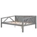 Dovecove Tito Daybed, Platform Bed in Gray/Black | 35 H x 57 W x 79.5 D in | Wayfair 23AC1A175C9B4EEF8F9B4732FD7E8C10