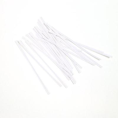 LK Packaging M5PLW 5" White Plastic Covered Bag Twist-Tie