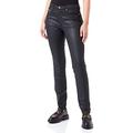 BOSS Damen Jackie Slim MR 1.1 Regular-Fit Jeans aus Satin-Stretch-Denim Schwarz 28
