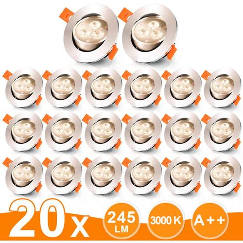 20er led Einbaustrahler Deckeneinbauleuchte Set Einbauleuchte Deckenleuchte Einbauspot Deckenspot