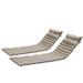 Outdoor Lounge Chair Cushion 2PCS Replacement Patio Funiture Seat Cushion Chaise Lounge Cushion Pool Chair Cushion 69 Length (khaki)