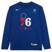 Philadelphia 76ers Team-Issued Blue and Red Long Sleeve Shirt from the 2022-23 NBA Season