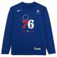 Philadelphia 76ers Team-Issued Blue and Red Long Sleeve Shirt from the 2022-23 NBA Season