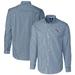 Men's Cutter & Buck Navy Buffalo Bills Helmet Easy Care Stretch Gingham Long Sleeve Button-Down Shirt