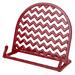 Home Basics Cast Iron Chevron Design Cookbook Stand Red 10.5x5.5x9 Inches