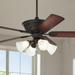 52 Casa Vieja Contessa Industrial Rustic Indoor Ceiling Fan LED Light Bronze Copper Cherry Frosted Glass for Living Kitchen Home