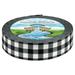 Country Brook DesignÂ® 1 inch Black & White Buffalo Plaid Polyester Webbing 50 Yards