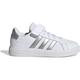 ADIDAS Kinder Halbschuhe Grand Court Court Elastic Lace and Top Strap, Größe 28 in Weiß