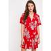 Free People Dresses | Free People Red Hawaii Mini Dress | Color: Red/White | Size: Xs