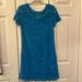 Lilly Pulitzer Dresses | Lilly Pulitzer Size Medium “Kate” Lace Overlay Dress- Bright Blue- Short Sleeve | Color: Blue | Size: M