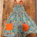 Disney Dresses | Disney Aulani Toddler Hawaiian Dress Olu Mel Print | Color: Blue/Orange | Size: 2tg