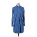 Old Navy Casual Dress - Shirtdress: Blue Dresses - Women's Size Small