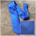 Michael Kors Accessories | Michael Kors 100% Silk Necktie Mini-Grid Print | Color: Blue | Size: Os