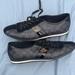 Coach Shoes | Coach Ivy Black Smoke C Classic Logo Leather Suede Sneaker Size 9.5b | Color: Black/Gray | Size: 9.5