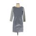 Vineyard Vines Casual Dress - Mini: Blue Stripes Dresses - Women's Size X-Small