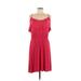 FELICITY & COCO Casual Dress Scoop Neck Sleeveless: Pink Print Dresses - Women's Size Medium