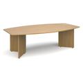 Arrowhead Boat Shaped Boardroom Table, Oak, Express Delivery